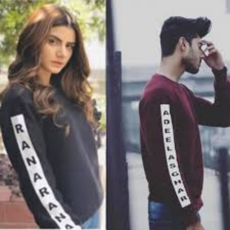 Customized hoodie with name on selves for both men and women