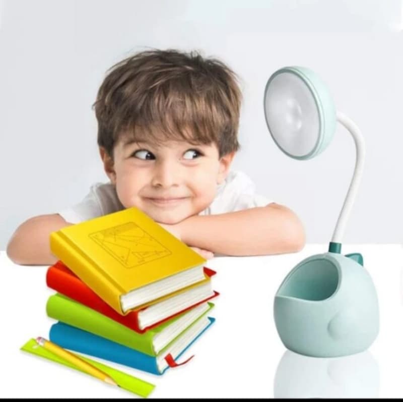 ( LED ) Table Lamp USB Rechargeable Flexible Desk Lamp With Pen Holder Cute