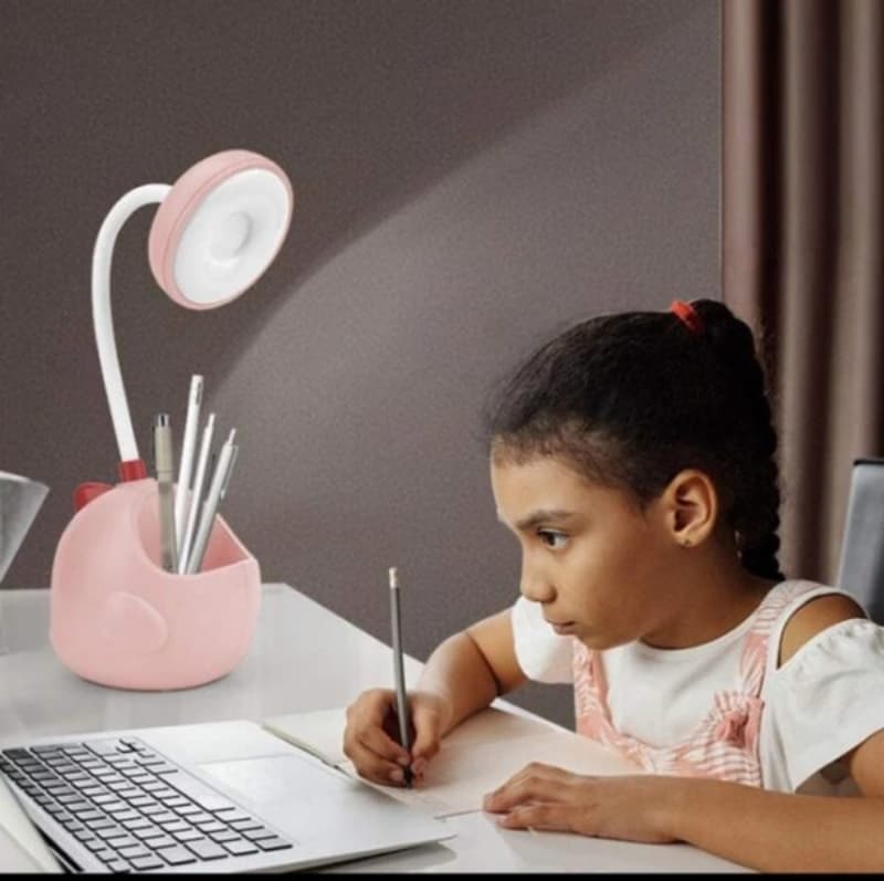 ( LED ) Table Lamp USB Rechargeable Flexible Desk Lamp With Pen Holder Cute