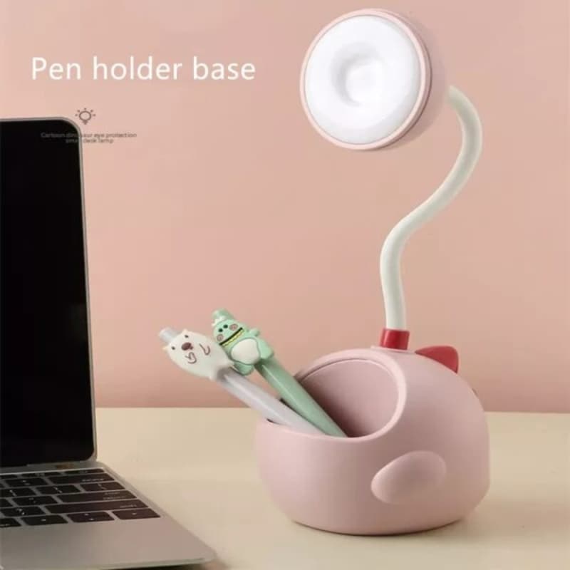 ( LED ) Table Lamp USB Rechargeable Flexible Desk Lamp With Pen Holder Cute