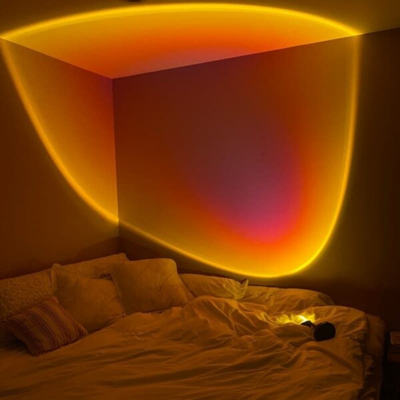Sunset Lamp Projector Light WiFi Sunset Projector 16 million or APP DIY Cha