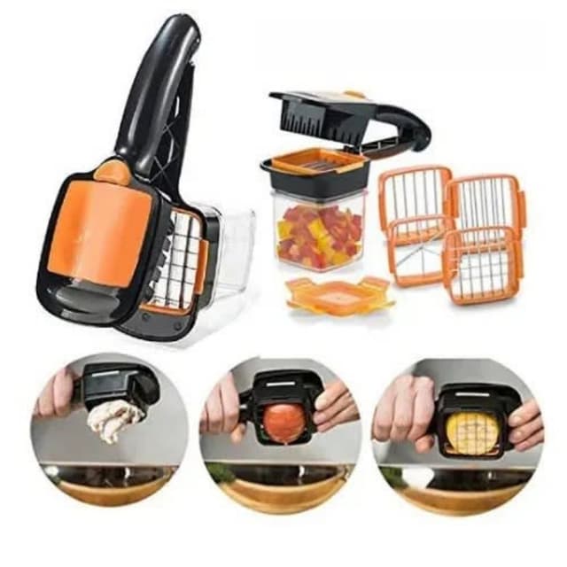 5 in 1 Multifunctional Quick Stainless Food Fruit Vegetable Cutter/ Genius 