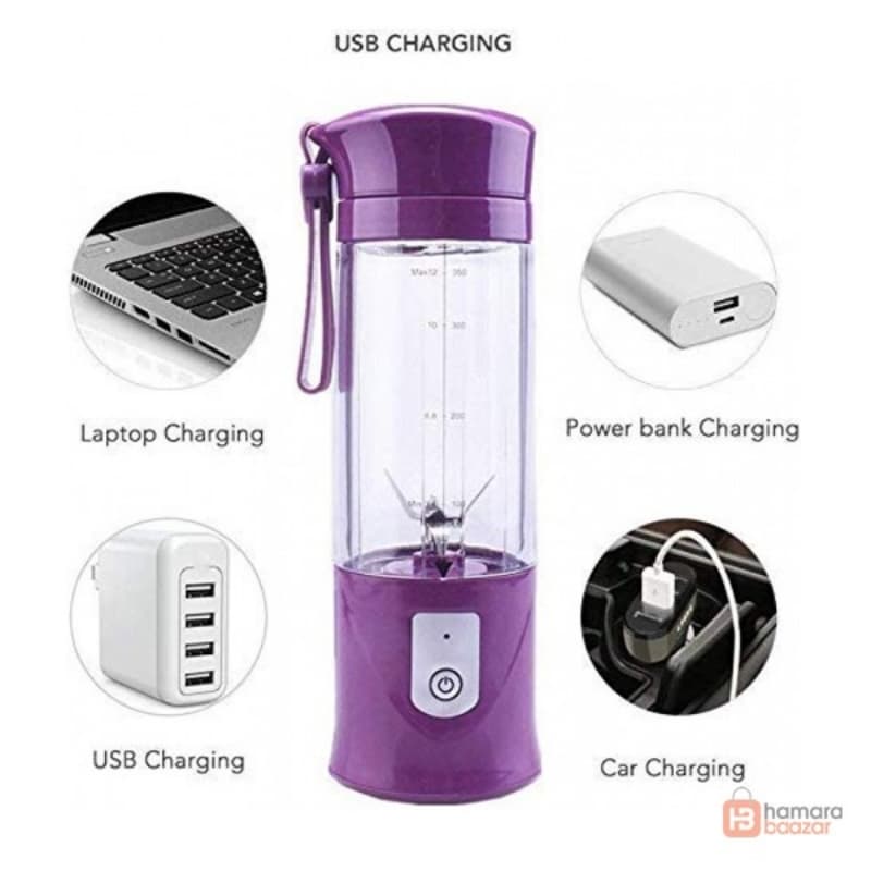 USB Rechargeable Juicer Blender 6 Blades Electric Blender Mini Portable Per