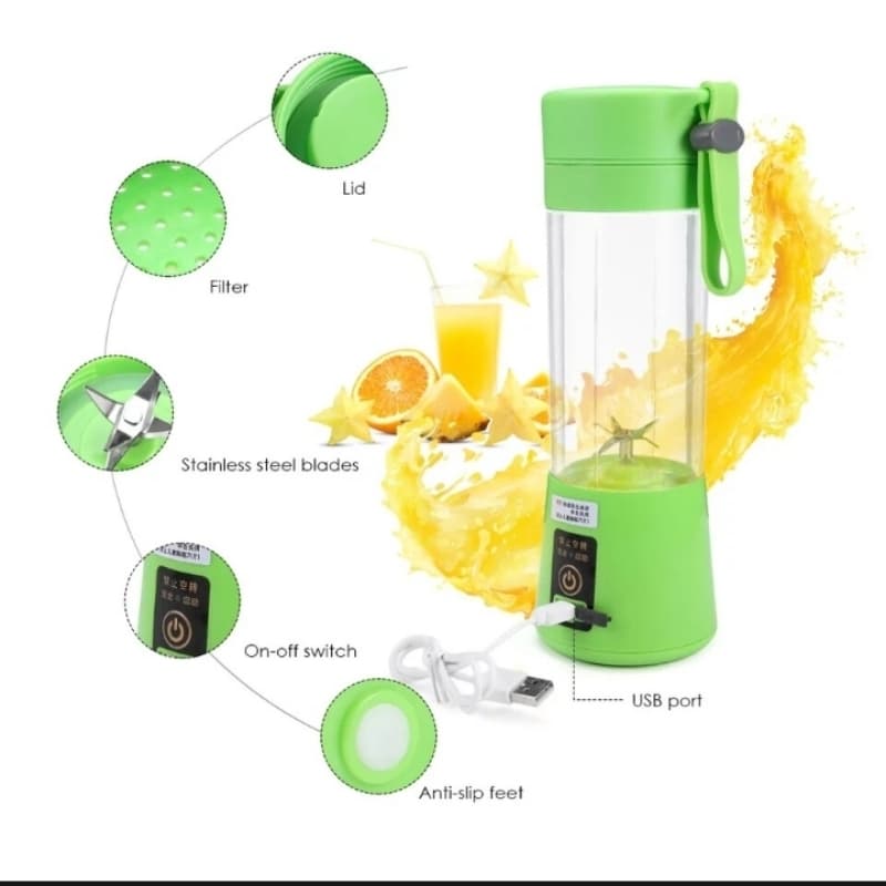 USB Rechargeable Juicer Blender 6 Blades Electric Blender Mini Portable Per