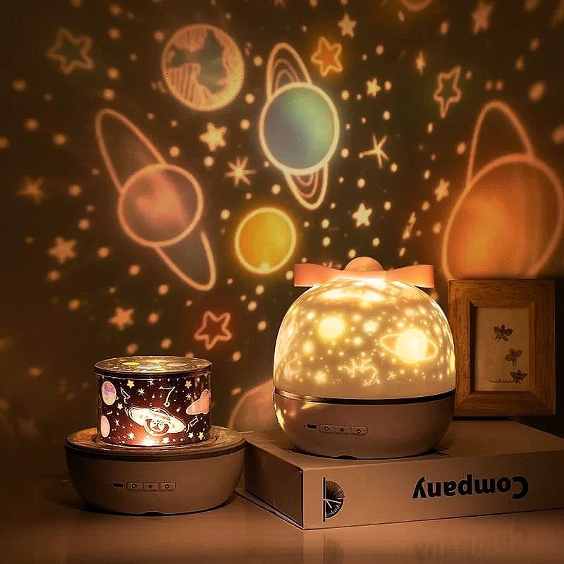 High Quality Kids Projection Lamp,6 Set of Films Night Light Projector,360