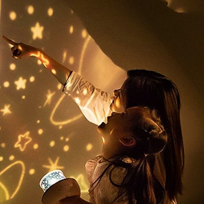 High Quality Kids Projection Lamp,6 Set of Films Night Light Projector,360